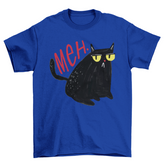 Funny unimpressed meh black cat t-shirt Turquoise Theseus