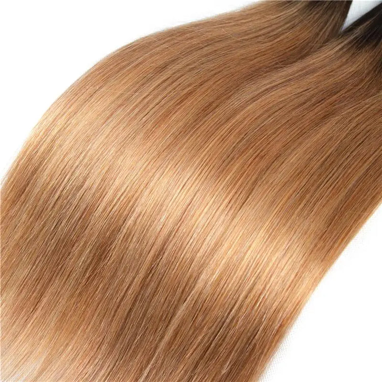 BeuMax 1B/27 Straight Hair BUNDLES with CLOSURES & FRONTALS Cerise Alfie