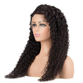 13x4 HD Transparent Lace Front Jerry Curl Human Hair Wigs 200% Density Cerise Alfie