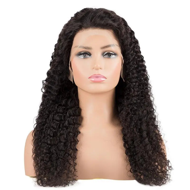 13x4 HD Transparent Lace Front Jerry Curl Human Hair Wigs 200% Density Cerise Alfie