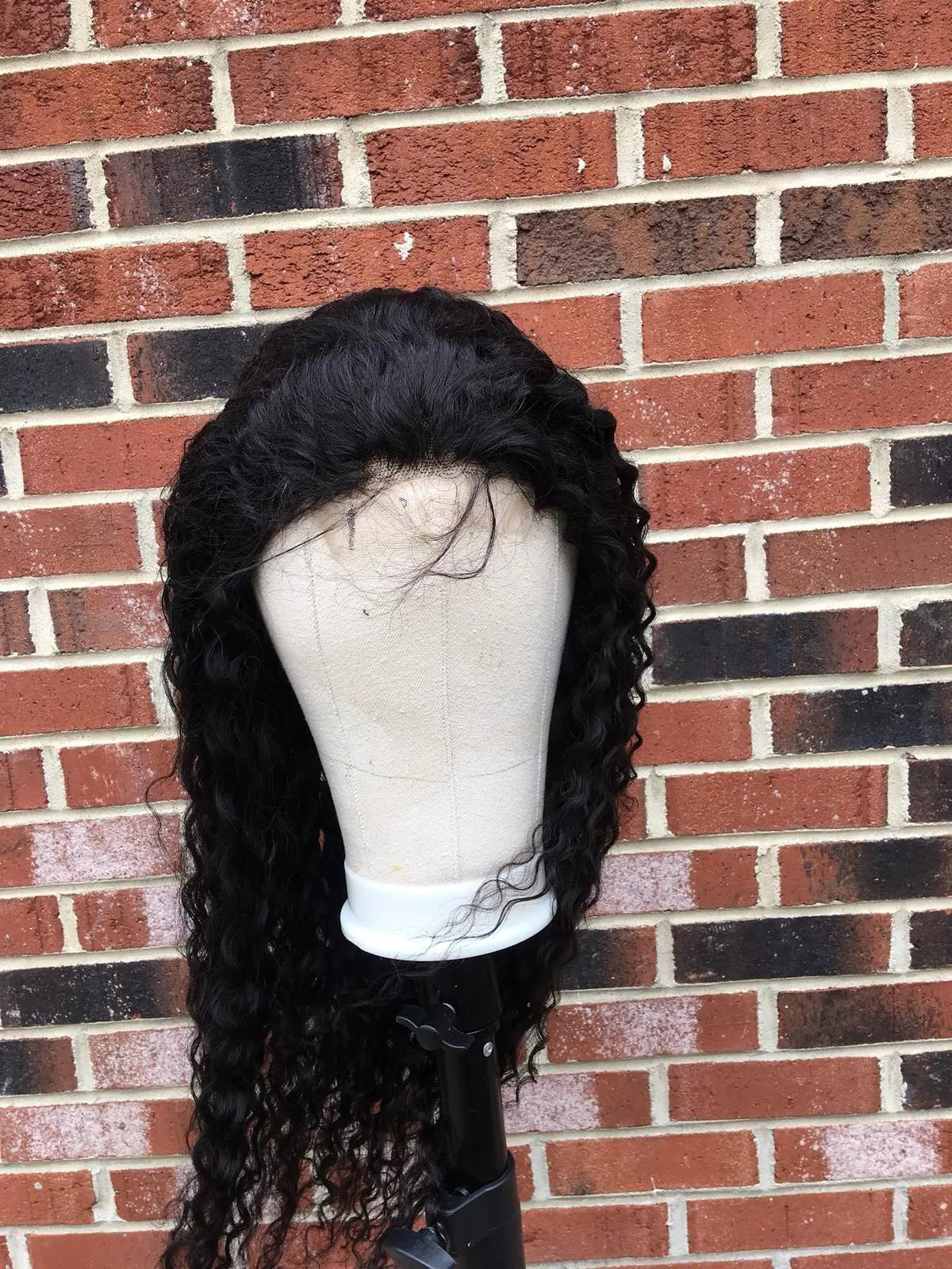180% Density Full 4x4 Transparent Lace Front Jerry Curl Human Hair Wig Cerise Alfie