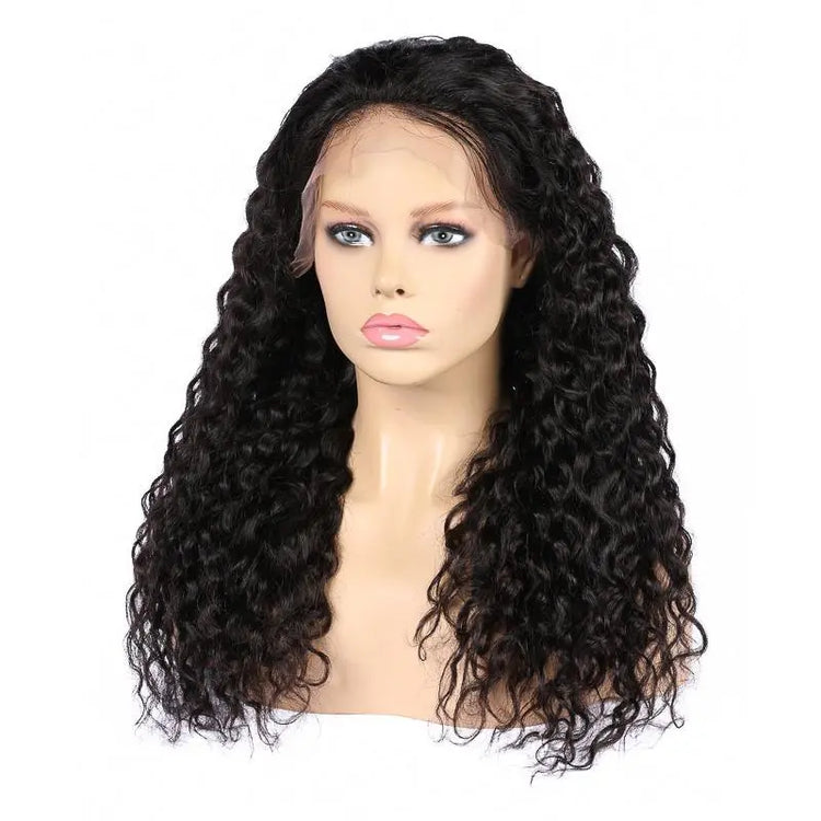 13x4 HD Transparent Lace Frontal Deep Wave Human Hair Wigs 200% Densit Cerise Alfie