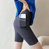 1 Piece Summer Thin Shark Skin Shorts 5 Inch Pocket Women Outdoor Gym Bike Riding High Waist Tummy Control Butt Lift Khamik Shop Online