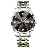 VA VA VOOM Hot Selling Original Blue Gold Quartz Watch Men Fashion High Quality Japanese Movement Gold Stainless Steel Fashion Clock Sports Gift Watch Men Rhombus Design Business Quartz Watch Men Fashion Gold Clock Sports Gift Watch for Men Khamik Shop Online