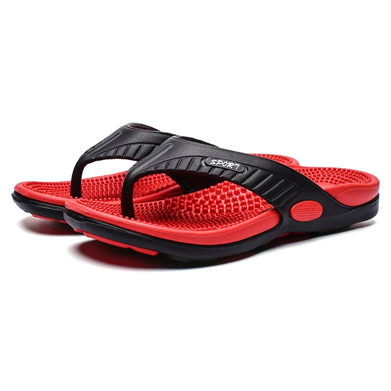 Massage Flip Flops for Men Summer Breathable Beach Shoes Sandals Men Luxury Flip Flops Breathable Plus Big Size Men Slippers 46 Khamik Shop Online