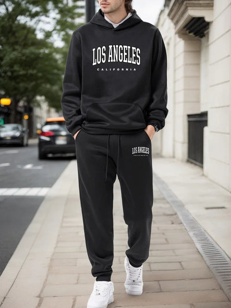 Spring Fall Sportswear Mens Tracksuit Casual Hooded Sweatshirts Outdoors Sports Jogging Clothes Street Single Item Hoodies Pants Khamik Shop Online