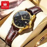 OLEVS 6898 Women Watch Original Quartz Watches Waterproof Luminous Date Watch Bracelet Set Ladies&