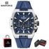 NAVIFORCE Mens Sport Watches 5ATM Waterproof Chronograph Tonneau Silicone Strap Luminous Casual Quartz Male Wristwatch Gifts box Khamik Shop Online
