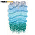 FREEDOM Synthetic Curly Braiding Hair Extensions 24 Inch/60 cm Long Deep Wavy Twist Crochet Braids Hair Ombre Brown Rainbow Hair Khamik Shop Online
