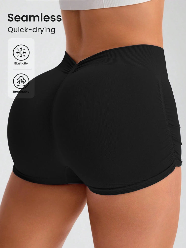 Workout Shorts for Women Seamless Scrunch Short Gym Yoga Running Sport Active Exercise Fitness Shorts Khamik Shop Online