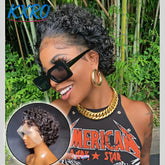 Pixie Cut Wigs Human Hair Short Curly Lace Front Human Hair Wigs Brazilian 13x4 Transparent Lace Wigs Water Wave Bob Wig Khamik Shop Online
