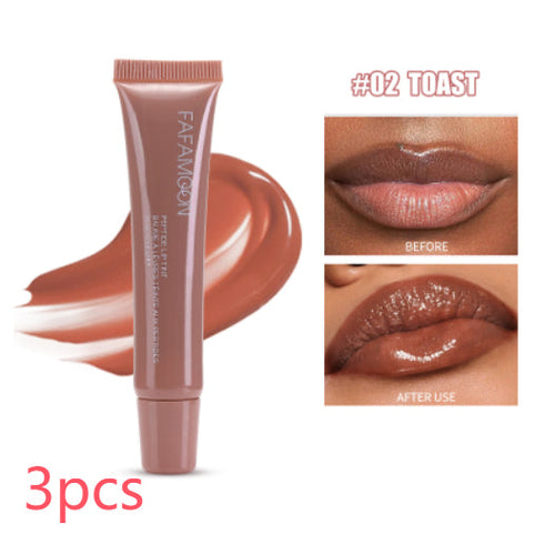 Glossy Lip Glaze Waterproof Long Lasting Lip Gloss Glossy Mirror Tea Periwinkle Abderus