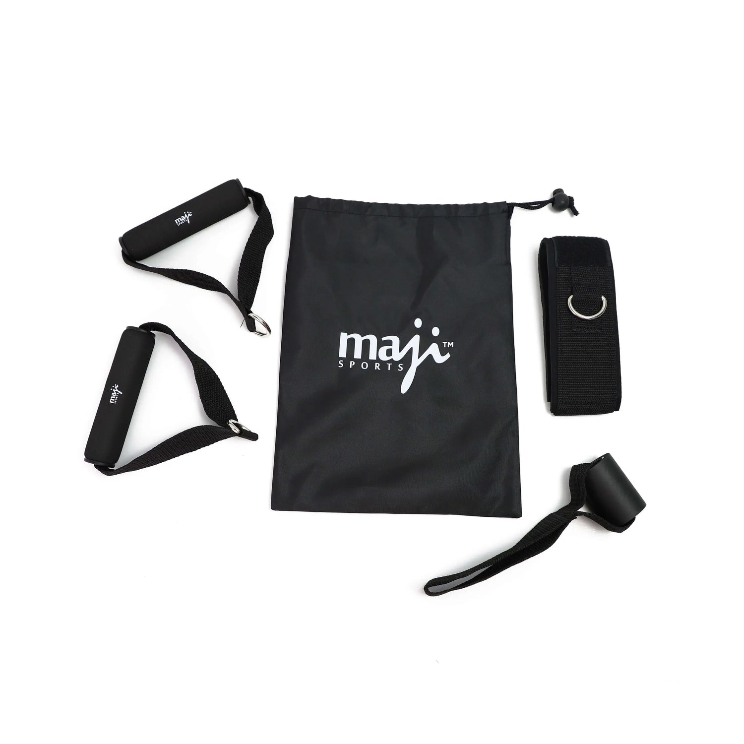 Maji Sports Full-Body Resistance Training Workout Tube Kit Black Lavender