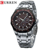 CURREN Men Luxury Brand Military Sport Mens Watches Full Steel Quartz Clock Men&