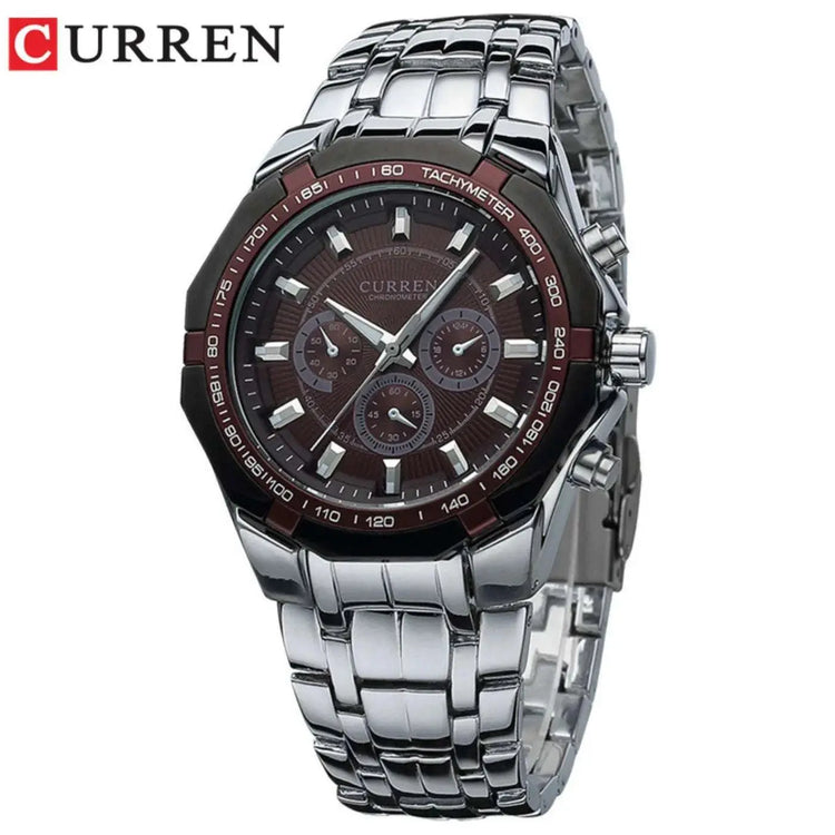 CURREN Men Luxury Brand Military Sport Mens Watches Full Steel Quartz Clock Men&