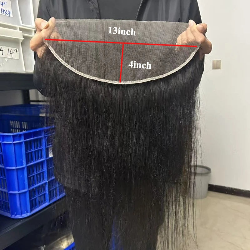 Human Hair 13x6 Lace Frontal Pre Plucked with Baby Hair 150% Density 10-22&