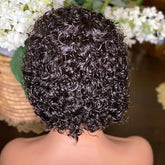 Pixie Cut Wigs Human Hair Short Curly Lace Front Human Hair Wigs Brazilian 13x4 Transparent Lace Wigs Water Wave Bob Wig Khamik Shop Online