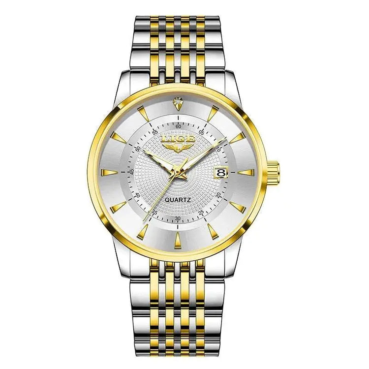 LIGE New 2026 Luxury Man Watch Waterproof Stainless Steel Luminous Date Watch Fashion Simple Casual Man’s Quartz Watches Box Khamik Shop Online