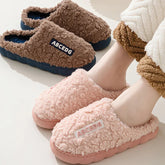 Trend Winter Couple Indoor Non-slip For Men Women Flip Flops Warm Slippers Home Slides Casual bedroom Soft Comfort Shoes Khamik Shop Online