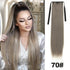 Straight Long Ponytail Extensions 22inch Natural Black Wrap Around Synthetic Hair Piece Pony Tail Hair Hairpieces for Women Girl Khamik Shop Online