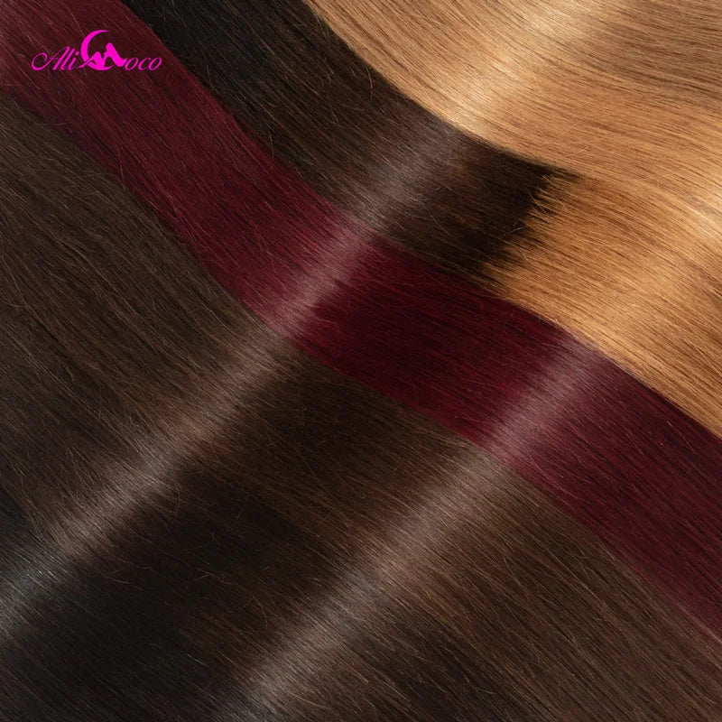 Ali Coco Brazilian Straight Hair 1/3/4 Bundles "8-30" inch  