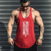 Summer Men Gym Workout Printed Tank Tops Y Back Fitness spaghetti straps Muscle Fit Stringer Sportswear Bodybuilding Cotton Tee Khamik Shop Online