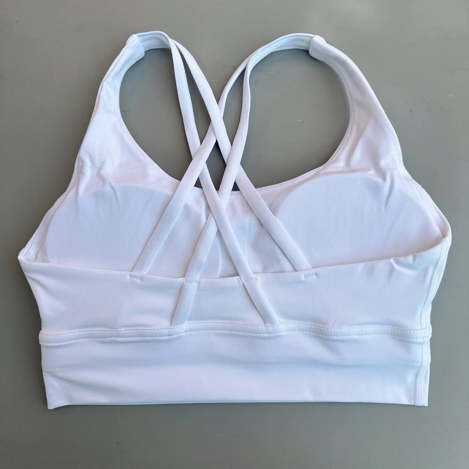Solid Color Soft Cross Back Women Fitness Bra Tights Yoga Vest High Strength Shockproof Gym Sports Top Push Up With Chest Pad Khamik Shop Online