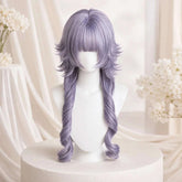 Lavender Purple High Level Comes with Anti Stiff Jellyfish Head and bangs Daily Top Synthetic Full Head Set Khamik Shop Online