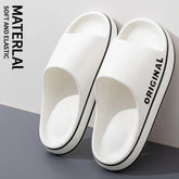 Mens Thick Sole Indoor Bathroom Anti Slip Shoes Summer Couple Sandals Feslishoet Women Letter Slippers Beach Slides Solid Color Khamik Shop Online
