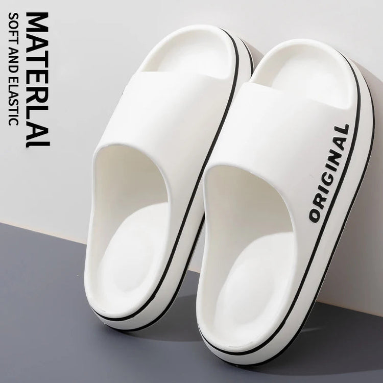 Mens Thick Sole Indoor Bathroom Anti Slip Shoes Summer Couple Sandals Feslishoet Women Letter Slippers Beach Slides Solid Color Khamik Shop Online