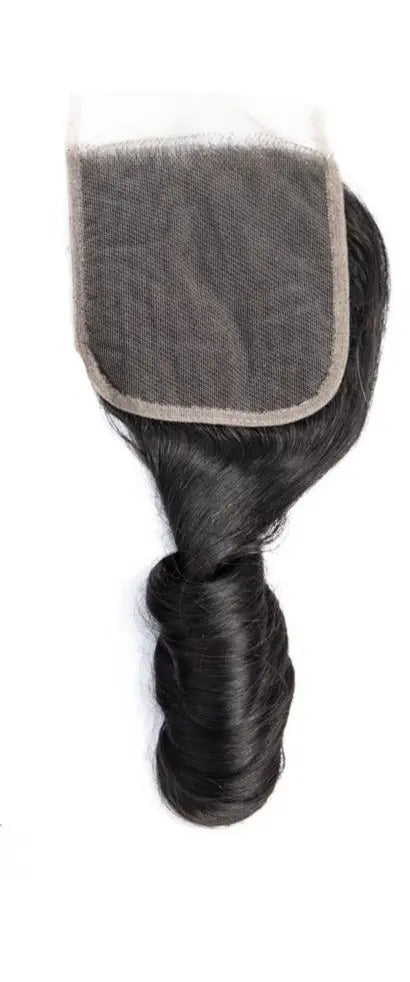 10A Grade 3/4 Straight Bouncy Curl Fumi Human Hair bundles with 4x4 Cl Cerise Alfie