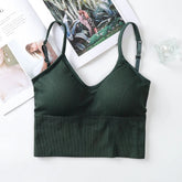 Women Tank Crop Top Seamless Underwear Vintage Crop Top Female Tanks Vest Camis Padded U Back Woman Sexy Sport Lingerie Camisole Khamik Shop Online