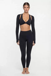 Nude Feel Yoga Long Sleeve Set For Women Pullover Quick-Dry Compression Shirt Outdoor Fitness Activewear Woman Sports Sets Khamik Shop Online