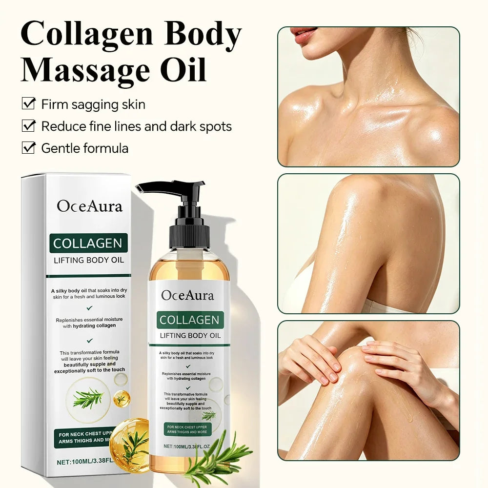 OceAura Collagen Body Oil Firming Lifting Whole Body Skin Deep Hydration Moisturizing Refreshing Rosemary Lift Body Oil Dry Skin Khamik Shop Online