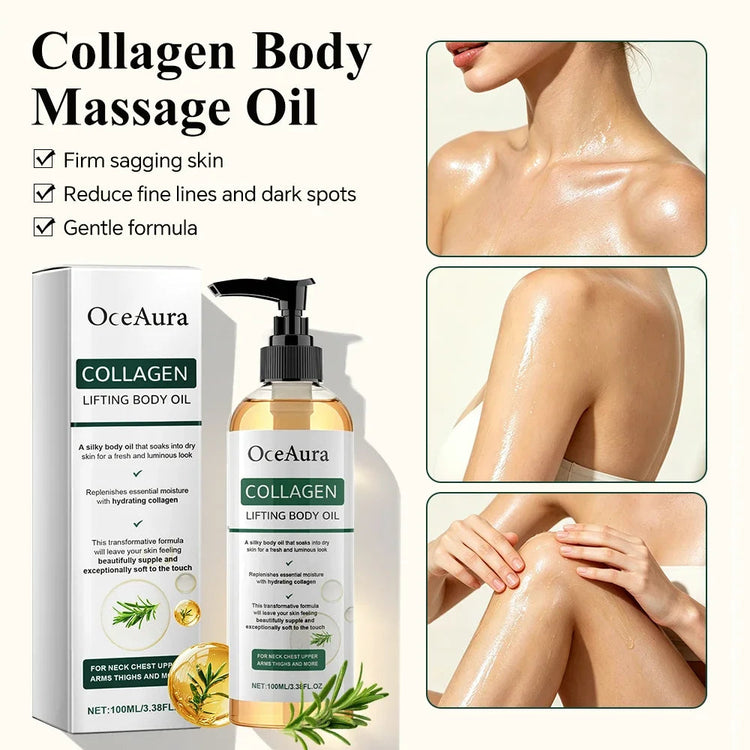 OceAura Collagen Body Oil Firming Lifting Whole Body Skin Deep Hydration Moisturizing Refreshing Rosemary Lift Body Oil Dry Skin Khamik Shop Online