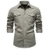 AIOPESON 2026 Business Cotton Pocket Shirt Long Sleeve Quality For Casual Slim Fit Solid Color Men Shirts Khamik Shop Online