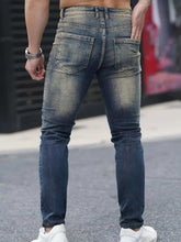Men’s Ripped Stretch Jeans – Navy High Street | Urban Cool 25 Edition Carmine Juneberry