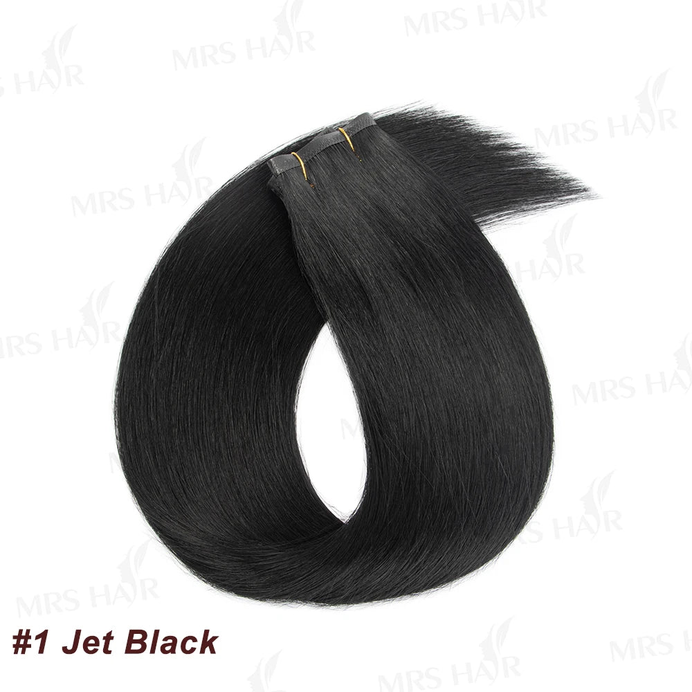 Invisible Long Tape PU Weft Human Hair Bundles Real Natural Hair Seamless & No-Glue Injected Tape In Hair Extensions Thick Ends Khamik Shop Online