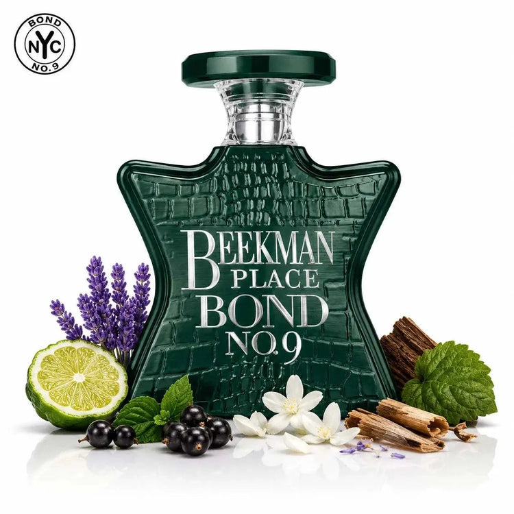Bond No.9 Beekman Place Eau De Parfum 100ml for Men Long Lasting Luxury Niche Perfume Spray Fresh Citrus Lavender Blackcurrant Jasmine Woody Amber Musk Daily Wear Travel Gift Khamik Shop Online