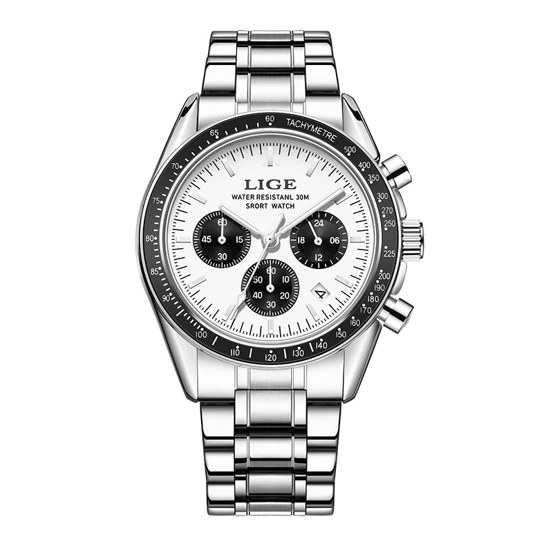 Men Watches Luminous Calendar Business Quartz Watch Mens Top Brand Luxury Sport Waterproof Stainless Steel Man Wristwatches