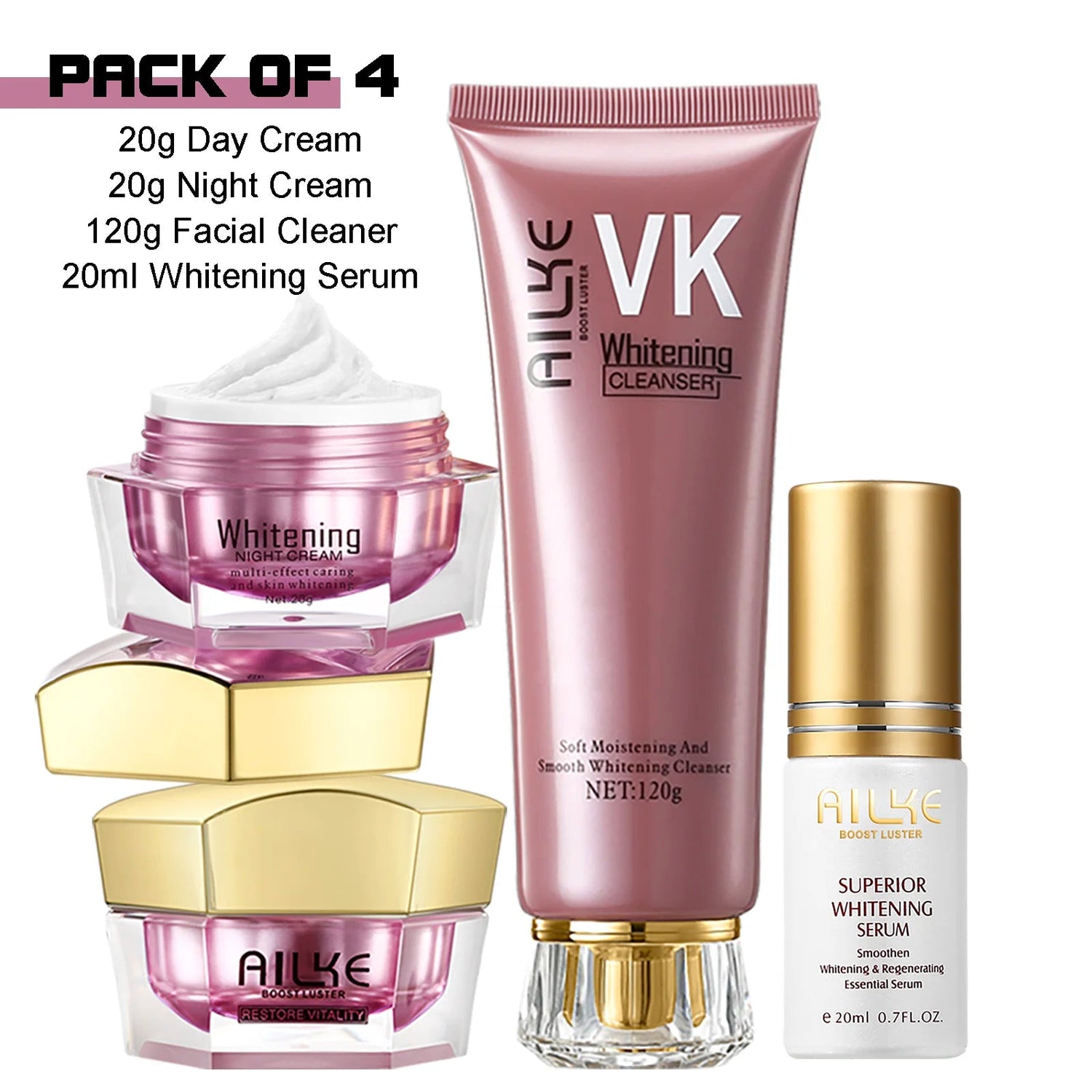 AILKE Lightening Anti-Wrinkle Face Cream, With Collagen, Hyaluronic Acid, Whitening Skin Care Women Facial Moisturizer Set Khamik Shop Online