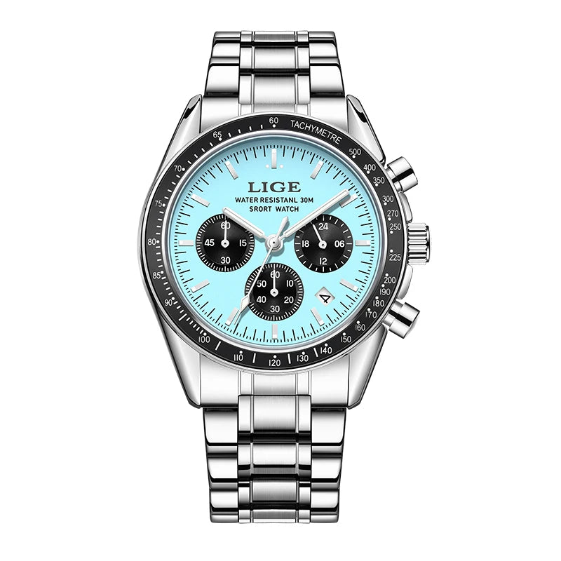 Men Watches Luminous Calendar Business Quartz Watch Mens Top Brand Luxury Sport Waterproof Stainless Steel Man Wristwatches