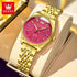 OLEVS New 3703 Watches Woman Elegant Quartz Watch Waterproof Luminous Stainless Steel Date Watches Woman Bracelet Gifts Box Khamik Shop Online