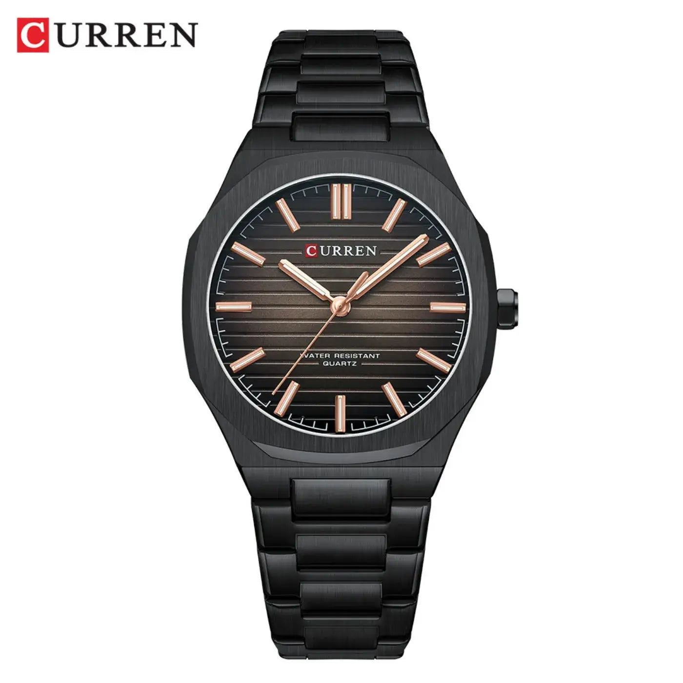 CURREN 8456 Business Quartz Stainless Steel Strap Watch Square Dial Casual Style Wristwatch with Waterproof Function Khamik Shop Online