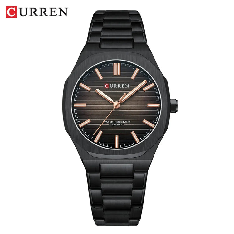 CURREN 8456 Business Quartz Stainless Steel Strap Watch Square Dial Casual Style Wristwatch with Waterproof Function Khamik Shop Online
