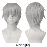 10-Inch Short Straight Hair Suitable For Both Men And Women, Cosplay Synthetic Hair Anime Role-Play Halloween Party Upturned Wig Khamik Shop Online