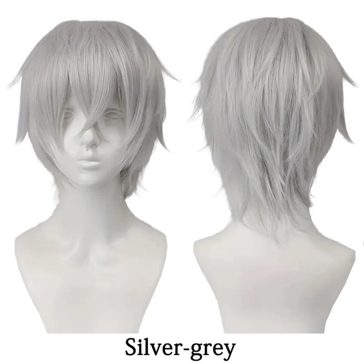 10-Inch Short Straight Hair Suitable For Both Men And Women, Cosplay Synthetic Hair Anime Role-Play Halloween Party Upturned Wig Khamik Shop Online