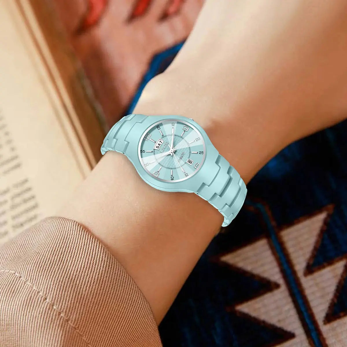 LIGE Luxury Elegant Quartz Women Watches Fashion Ceramics Small Dial Ladies Watch Date Week Display Woman Wristwatch Reloj Mujer Khamik Shop Online