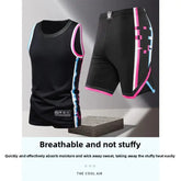 Summer Daily Outdoor Leisure Trend Versatile Sportswear Men Fashion Trend Sports Sleeveless Vest Five Quarter Shorts 2-piece Set Khamik Shop Online