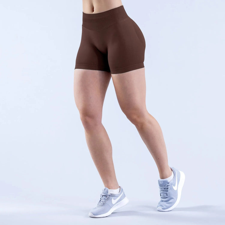 No Logos Shorts | 4.5" leggings Low Ribbed Rise Cycling Women Yoga Workout Clothes Gym Scrunch Bum Seam Seamless Fitness Tights Khamik Shop Online